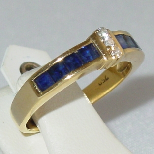 Briljant-saffierring